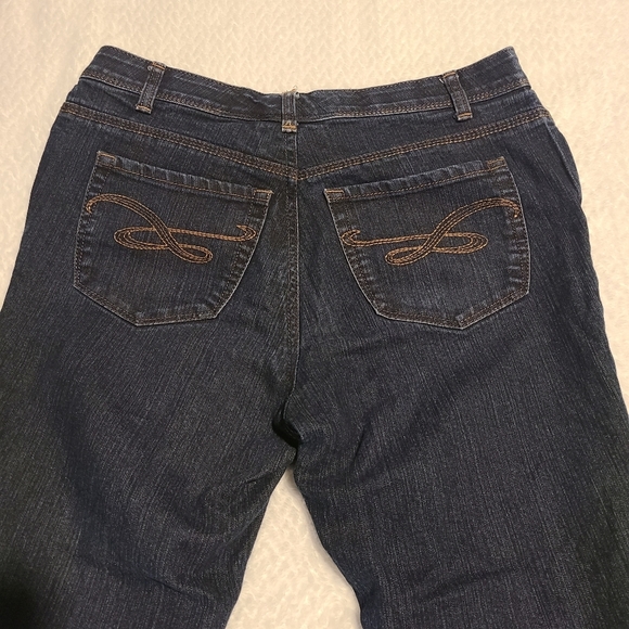 STYLE & Co Jeans Straight leg Medium Wash Denim Stretch 14P Petite - Picture 4 of 8